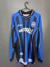 ATALANTA 2000/2001 HOME FOOTBALL LONG SLEEVE ASICS VINTAGE JERSEY SIZE XL ADULT