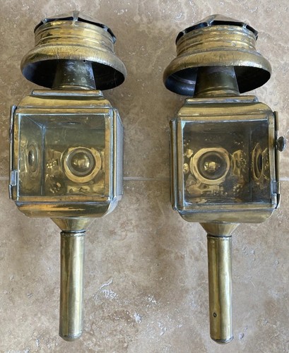 Pair vintage carriage brass - vintage,