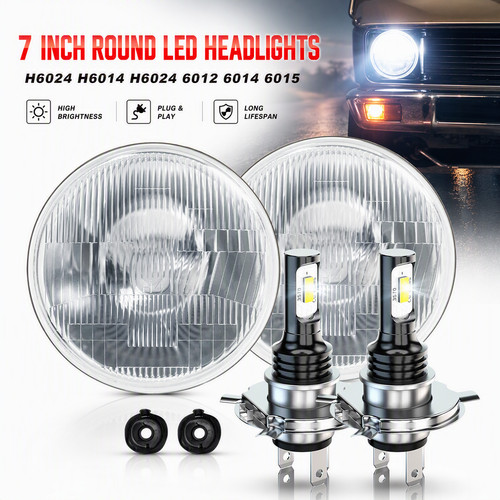 Inch led glass headlight - glass,