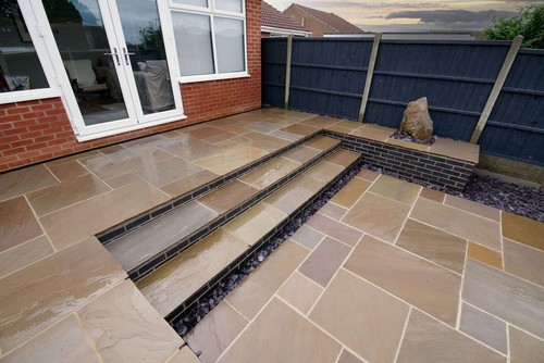 Sandstone paving split packs - sandstone, paving: