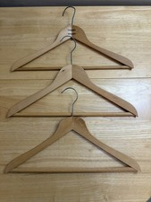 3 Vintage Wooden Coat Hangers