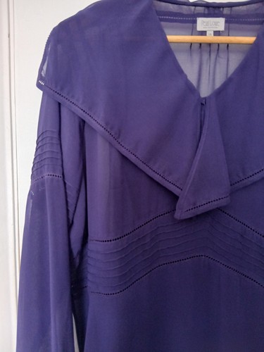 Stunning sheer purple dress - stunning,