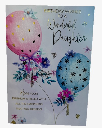 Daughter birthday card - daughter, 7x5