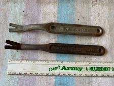 2 Vintage Drop Forged Steel Nail Pullers 7" Made In USA