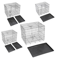 Dog Cage Puppy Training Crate Pet Carrier Metal Cages Small Medium Large XL XXL