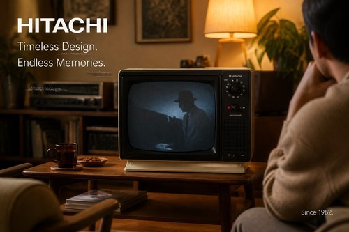 Hitachi retro crt tv - hitachi,