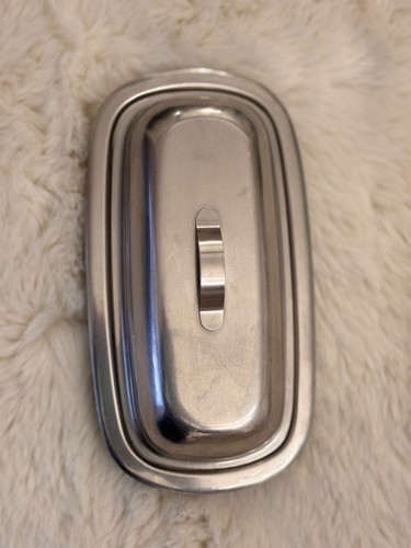 Vintage stainless steel butter - vintage,