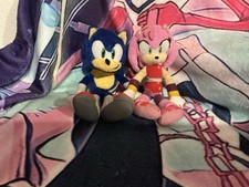 Rare Sonic Boom Sonic and Amy Plush’s , Tomy - 8 Inch (Please Read Description)