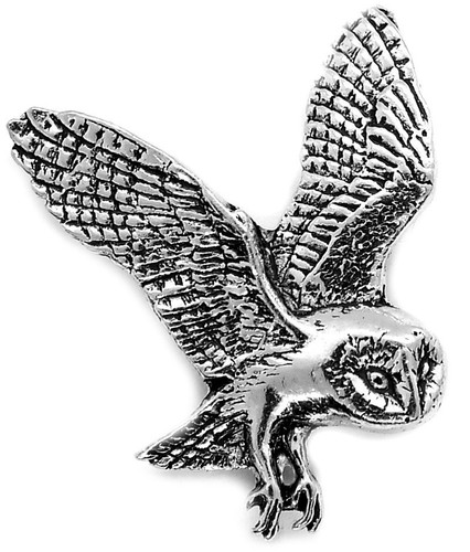 Barn owl bird pin badge - owl,