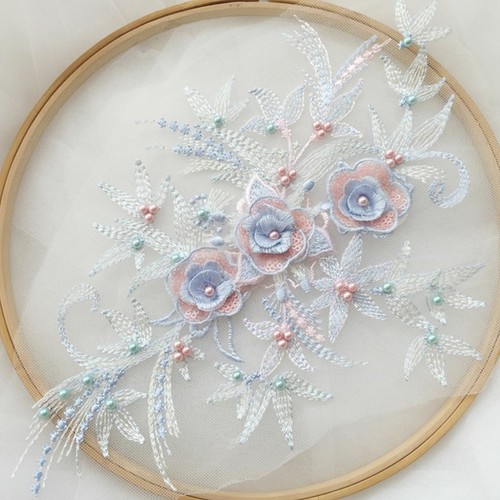 Beaded lace applique dance - lace,