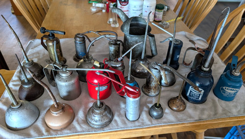 Huge vintage oil - oil, lot