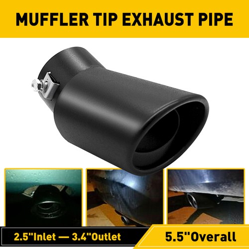 Bent exhaust tip black - exhaust,