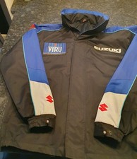 VTG Suzuki ALSTARE JACKET MENS L BLACK RACING MOTOR SPORTS COAT OFFICIAL MERCH.