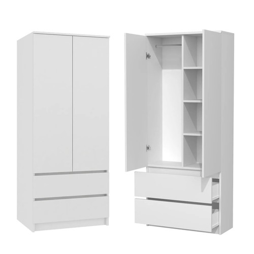 White wardrobe modern door - wardrobe,