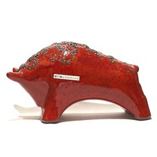 Large Otto Keramik Bull in Red