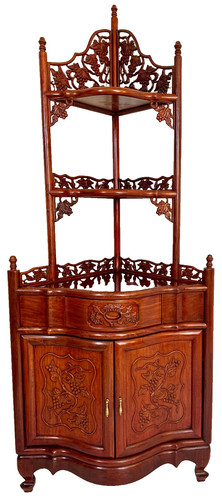 Chinese carved rosewood - rosewood, corner