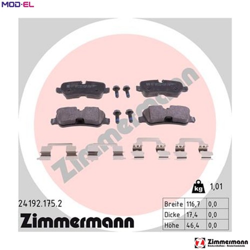 Brake pad set disc - brake,