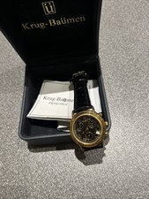 Krug Baumen Principle Luxury Swiss Made Mens Watch Chronograph Boxed And Papers
