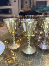 Vintage Falstaff Set of 9 Silver-plated Wine Goblets