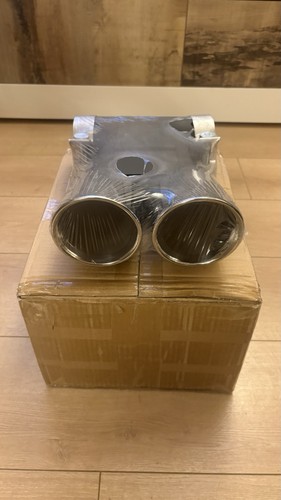 Twin exit chrome exhaust - chrome, tips