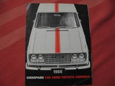 Toyota Corona brochure prospekt  1966 USA market