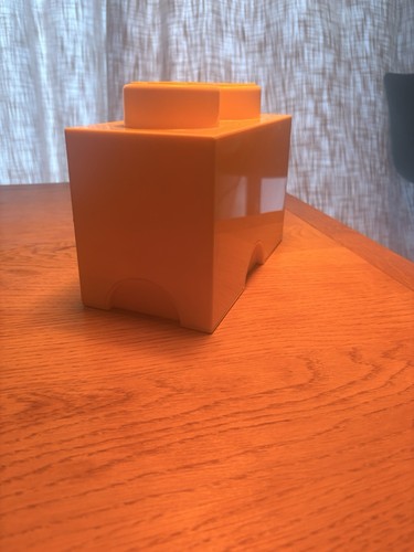 Lego yellow storage brick cube - lego,