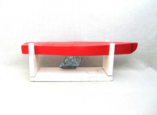 Vintage wood toy boat - vintage,
