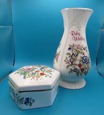 TARA VASE AND AYNSLEY TRINKET BOX