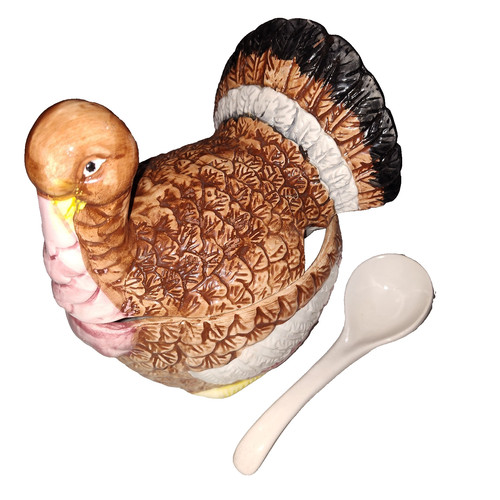 Vtg ceramic turkey - vtg,