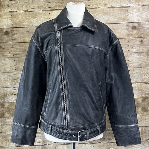 Zara man real leather - leather, biker