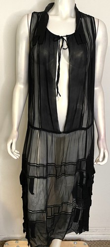 Antique 20s 30s sheer black - 30s,