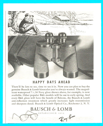 1946 bausch lomb binoculars - &,