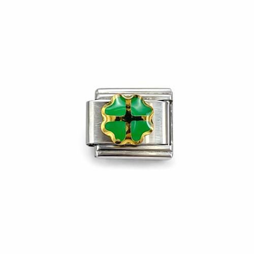 Italian charm link green - italian,