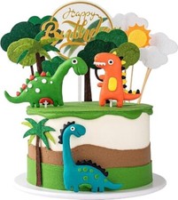 13PCS 3D Dinosaur Cake Topper Cupcake Topper Cake Decorations for kids Birthday