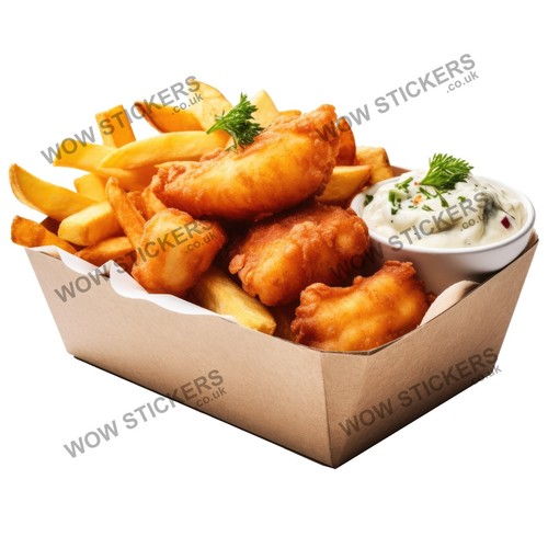 Cod bites chips - chips, sticker