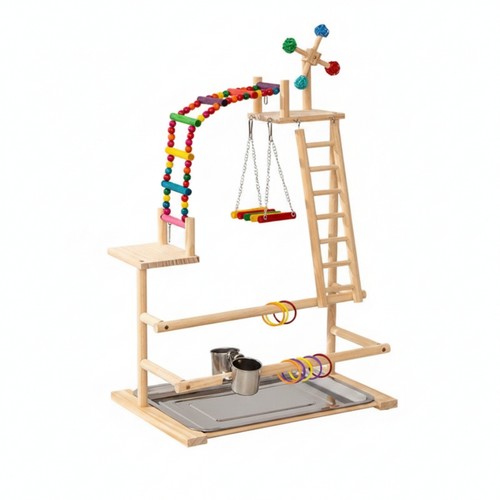 Wooden bird play gym - wooden,