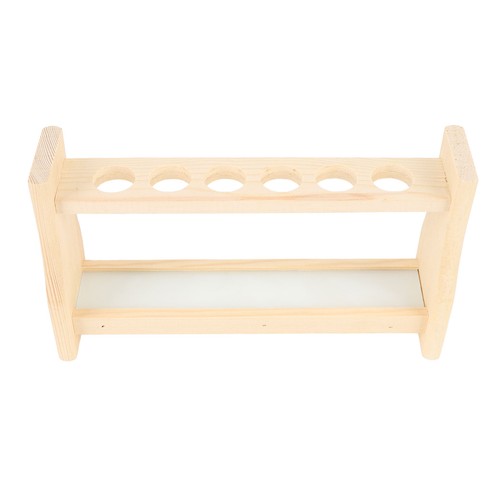 Wooden test tube rack hole - rack, 6
