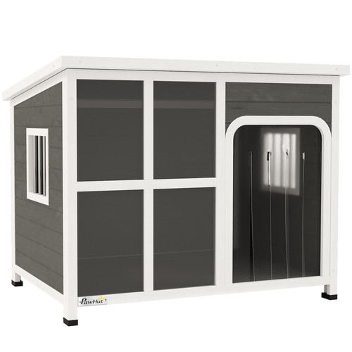 Pawhut wooden dog - pawhut,