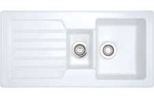 Prima 1.5B 1D Reversible Ceramic Inset Sink - White CPR410