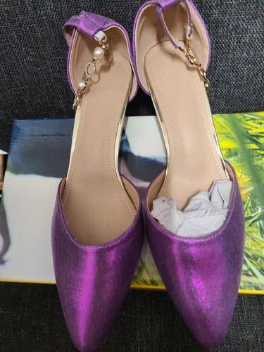 Ladies metalic purple pointed - ladies,