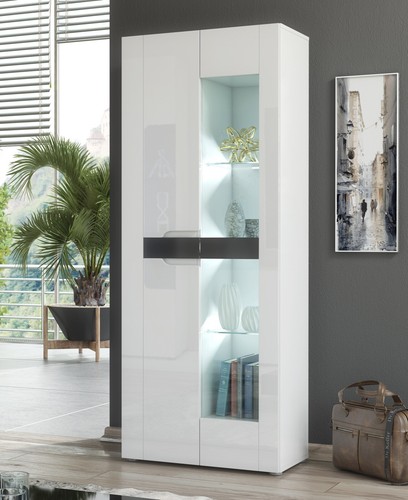 White display cabinet glass - cabinet,