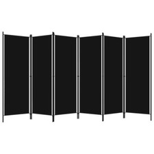 Black 6-Panel Room Divider