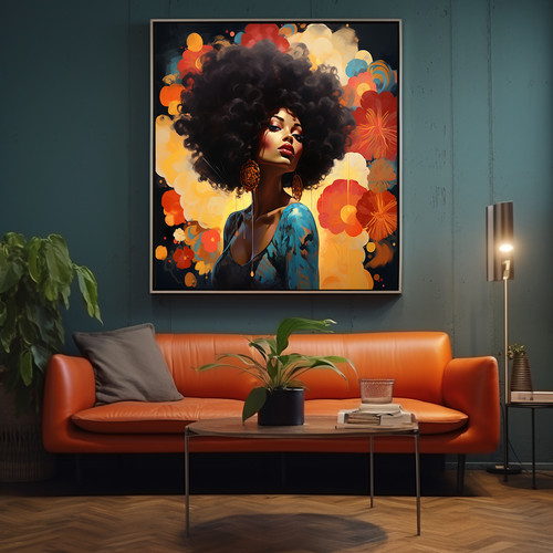Afro woman prints - woman,