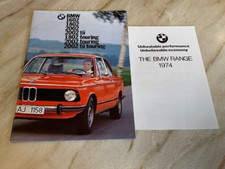 BMW 1602 1802 2002 2002 tii  & touring 1974 Car Brochure and Price List