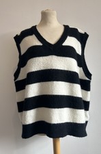 Bella Freud x M&S Sweater Vest Womens XL Merino Wool & Mohair Blend Striped Tank