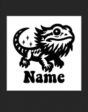 Cute Bearded Dragon Name Vivarium Sticker Decal Vinyl Pet Personalised Reptile