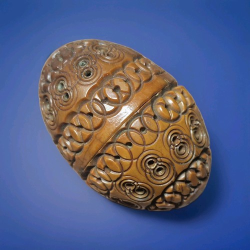 Antique hand carved coquilla - carved,