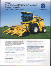 New Holland "FX50" Self-propelled Forage Harvester Brochure Leaflet