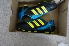 Football Boots Adidas Predator Adipower Black/Blue (2011) Size 8.5UK FG