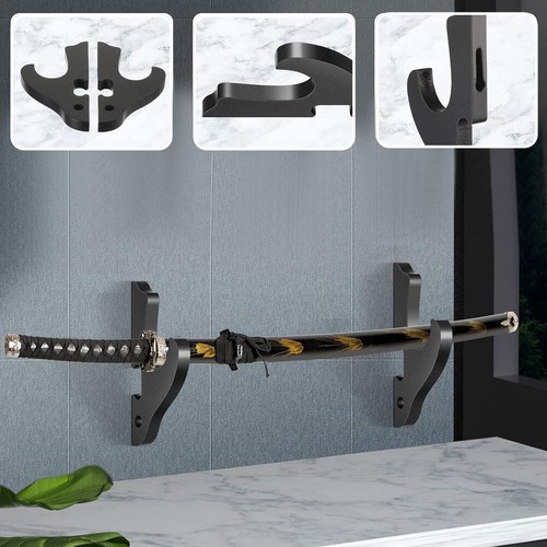 Wall mount wooden sword holder - wall,